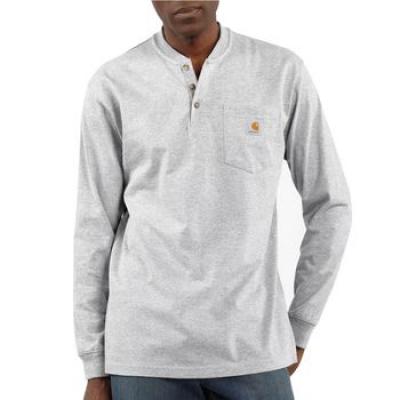 K128HGY LONG-SLEEVE HENLEY