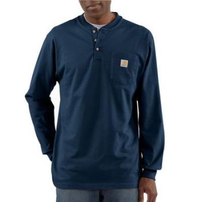 K128NVY LONG-SLEEVE HENLEY