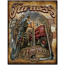 2158 TIN SIGN =FARMERS/BACKBONE