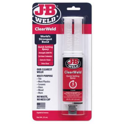 50112 JB WELD =CLEARWELD SYRINGE