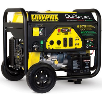 100165 CHAMPION =7500W DUALFUEL^