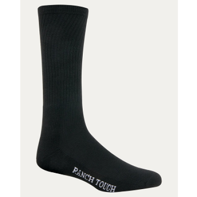 61023 SOCKS = BLK RANCH T 6PK