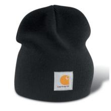 A205BLK HAT =ACRYLIC KNIT
